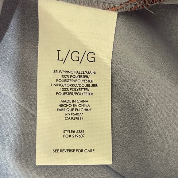 CAbi Style #5381 Isabel Blue Coral Palm Leaf Print Ruffle Sleeve Summer Dress L - Picture 12 of 14